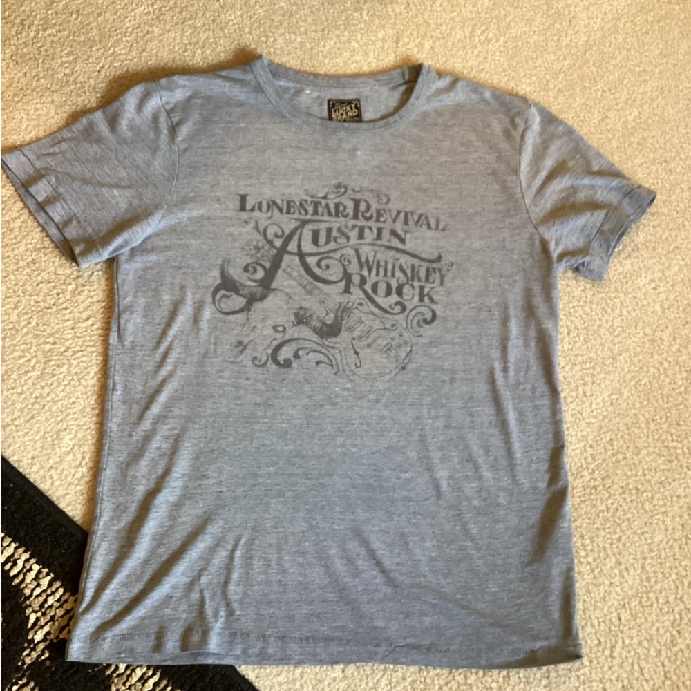 Gray Lucky Brand Lonestar Revival Austin Whiskey Rock T-Shirt